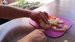 Ч 1 Семейный Шулюм приготовленный на свежем воздухе в Казане на 8 литр.  в гор. Пенза 19 июня 2022г.