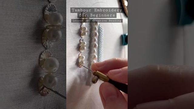 Creative Beading with Tambour Embroidery #beadwork #craft #asmr #embroidery #needlework #stitch #se