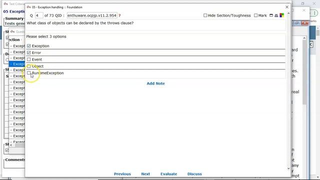 What class of objects can be declared by the throws clause? (enthuware.ocpjp.v11.2.954) смотреть онлайн