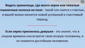 К чему снится зерно Сонник