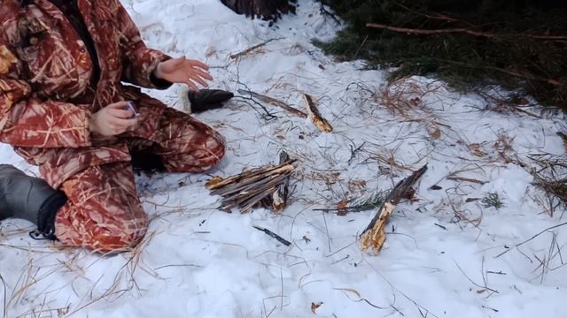 Выживание делаем навес //холод//зима//24// смотреть онлайн