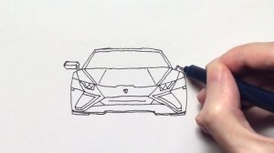 Как нарисовать спорткар Lamborghini Huracan Evo поэтапно / How to draw Lamborghini #car step by ste