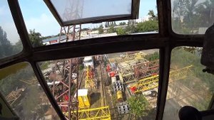 В кабине советского башенного крана КБ!!!2019