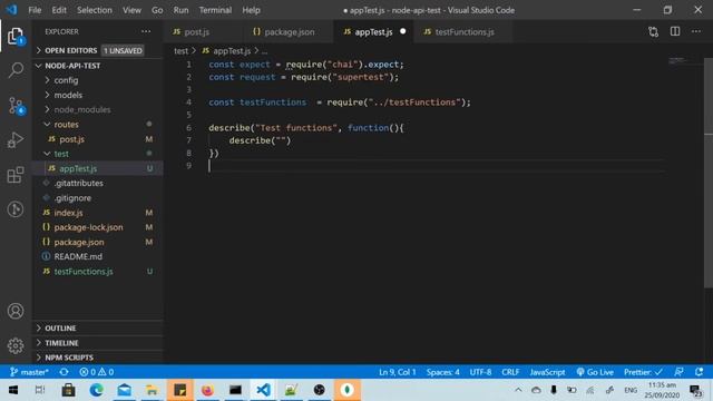Testing Nodejs REST API with Express and MongoDB using Mocha & Chai - Part 1: Setup Testing