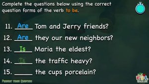 TO BE Verbs (am, is, are) Present Tense | Question Form: ENGLISH GRAMMAR PRACTICE