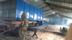 покраска прицепа для трактора с новыми самодельными бортами