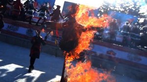 Сжигание чучела Масленицы в Благовещенске, пл. Ленина, 18.02.2018