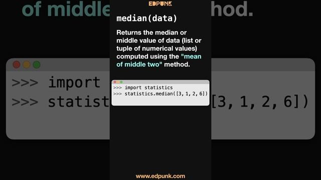[Day 88] Python statistics Module - Functions, Examples | Learn Python | Dark Mode #100daysofpython