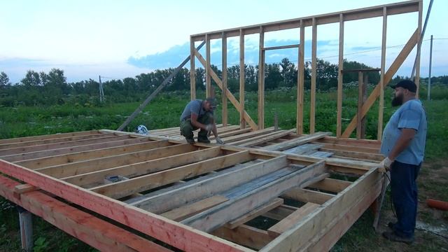 Подъем стен каркасного дома 6 на 6 смотреть онлайн