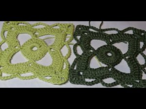 НЕОБЫЧНЫЙ квадратный мотив крючком | Урок по вязанию