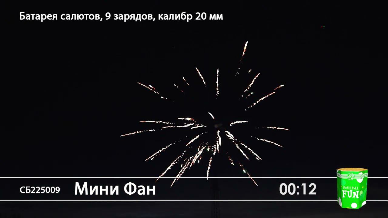 СБ225009 Мини Фан - фейерверки и салюты в Новосибирске в КОЛОРЛОН ВТД смотреть онлайн