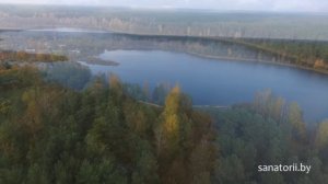 Санаторий Поречье - озеро Молочное с высоты птичьего полета, Санатории Беларуси