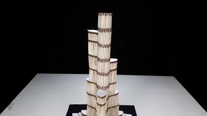 Burj Khalifa made of  Matchsticks | Fire Chain Reaction | Dubai