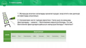 8 - сынып. География. Ауылшаруашылық, өнеркәсіп және қызмет салаларын орналастыру факт-р. 29.04.202