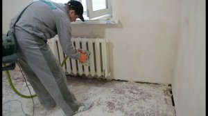 Грунтовка стен, покраска батарей, покраска потолков