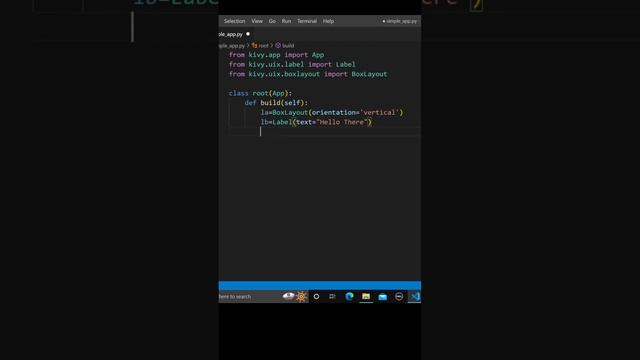 Create app using python kivy