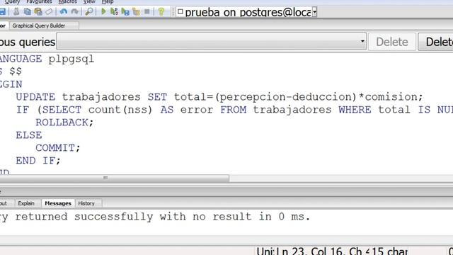 PostgreSQL: transacciones ejecutadas desde Java. PostgreSQL transaction call in Java. смотреть онлайн