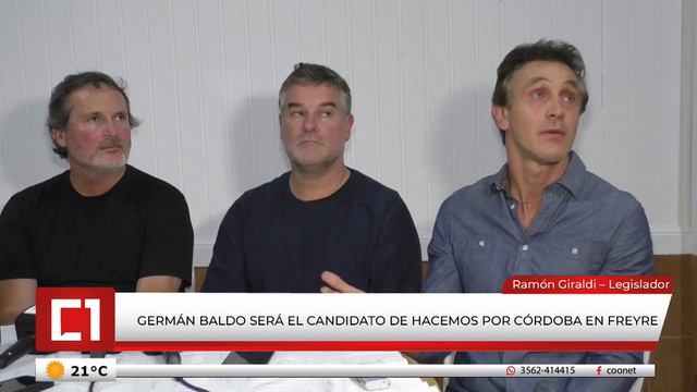 Germán Baldo será el candidato de Hacemos por Córdoba en Freyre смотреть онлайн