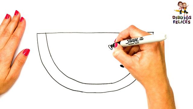 Cómo Dibujar Una Sandía Paso A Paso 🍉 Dibujo Fácil De Sandía смотреть онлайн