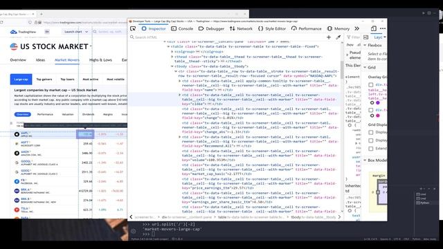 Web Scraping TradingView Market Movers Data For Stock Analysis in Python