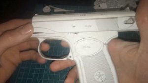 DIY пистолет макарова пм из бумаги ч12