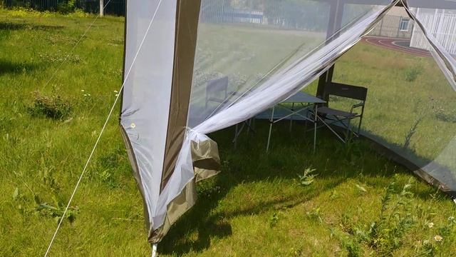 Тент шатер из полиэтилена и полиэстера смотреть онлайн