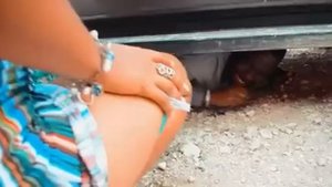 Girl Caught pissing near the CAR see what happened