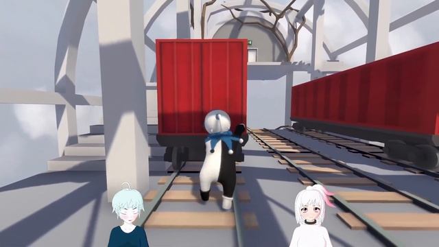 Industrial accident! Couple V-tuber Long & Cherry's Human Fall Flat Retry! смотреть онлайн