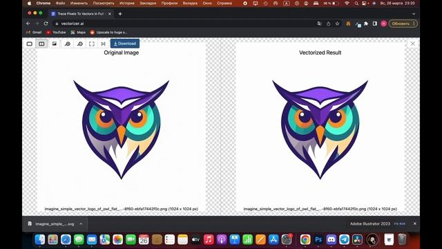 Vector Art из Midjourney в 2 клика?! Как сделать векторный логотип быстро и просто смотреть онлайн