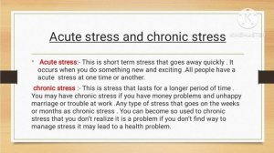 what is Stress and type of Stress?