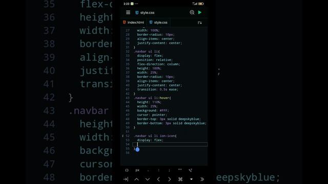Responsive Bottom Navigation Menu Bar Using HTML And CSS For Beginners  #viral #trending