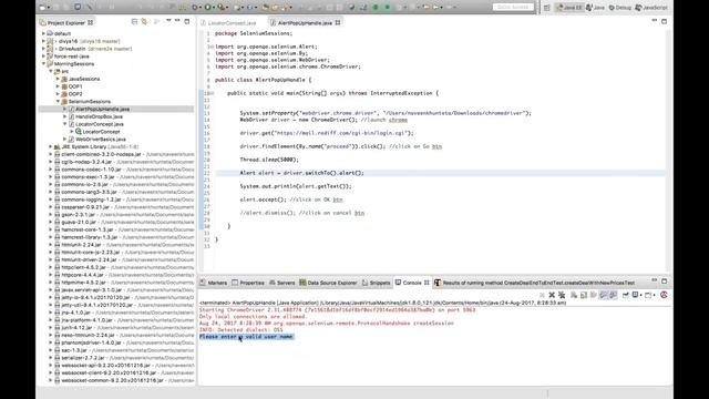 Handling JavaScript Alert and Popup - Selenium WebDriver Session 4