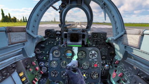 Вылет на ударном самолете Су-7Б в VR шлеме в War Thunder.