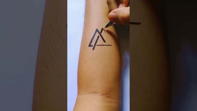 How To Make Tattoo Triangle Twins With Pen At Home