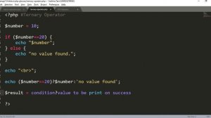 PHP Ternary Operator in Hindi