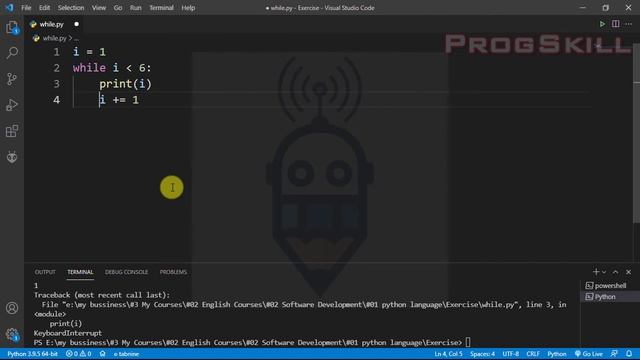 Learn Python While Loop - Python tutorial for beginners 12