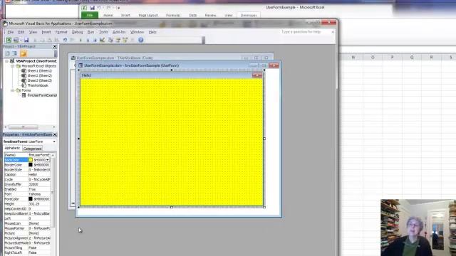 Create a UserForm (Excel 2010 Windows)
