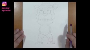 How to draw Freddy, FNAF, Как нарисовать Фредди, ФНАФ
