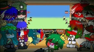 [1/3] Past Countryhuman react to Oversimplified WW1 & Second Balkan War (Countryball)