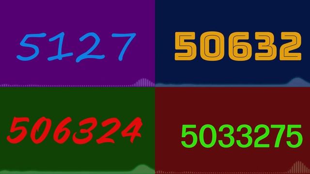 Numbers 0 to 10000 ~ 10000000 смотреть онлайн