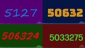 Numbers 0 to 10000 ~ 10000000