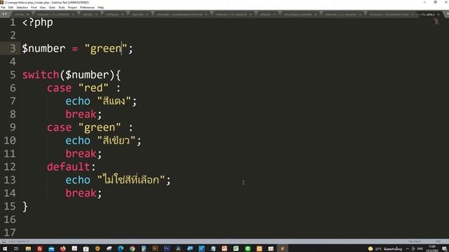 ภาษาPHP EP6 คำสั่งswitch case การเขียนคำสั่งเงื่อนไข ของภาษาPHP | สอนเขียนโปรแกรม смотреть онлайн