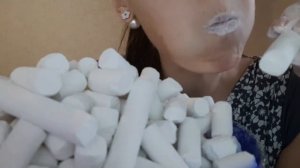 ASMR❤crunch chalk❤Ем природный пищевой мел для еды сорт Морской бриз,хруст мела асмр видео.