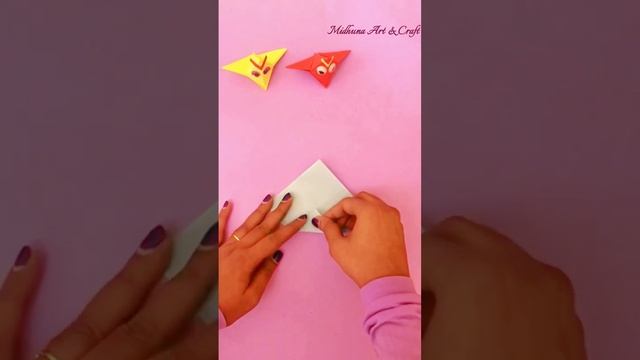 DIY Bird ? #midhunaartandcraft #diycrafts #creative #diy #origami #paper_craft #art