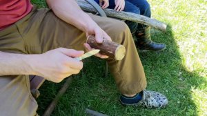 Carving a mallet with a pocket knife!