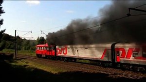 Дымящий тепловоз ТЭП60 / Extreme smoke diesel locomotive TEP60