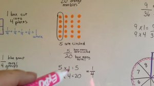 Grade 3 Math #8.9, Fraction 1/4 One-fourth (video #72)