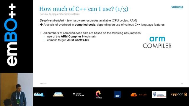 emBO++ 2019 - Michael von Tessin: C++ In Deeply Embedded Systems