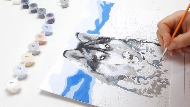 Картина по номерам Fix Price Хаски смотреть онлайн