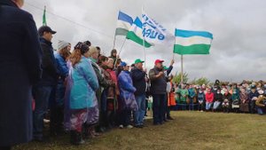 Сход в Абзелиловском районе Республики Башкортостан, России с. Аскарова.